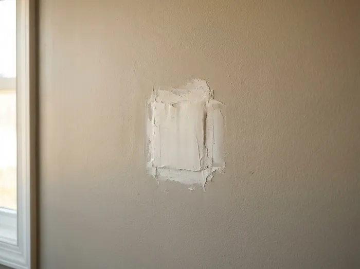 Doorknob damage patched and floated in a North Charleston, SC unit