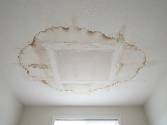 Water stained ceiling cut back and rebuilt in a Mount Pleasant, SC home